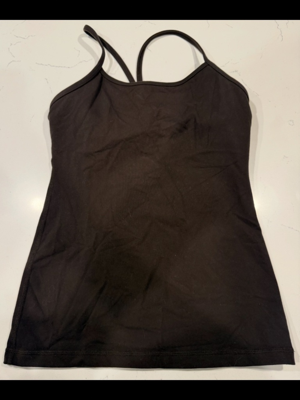 Lululemon Brown Power Y Tank Top Built In Shelf Bra Racerback Yoga